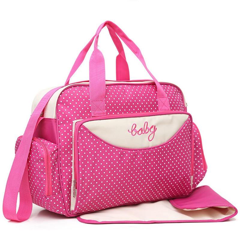 5-Piece Mother Diaper Bag Set Large Maternity Handbag and Accessories