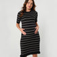Louie Striped Knit Maternity & Nursing Dress