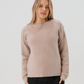 Button-Shoulder Maternity & Nursing Sweater w/Thumbhole Feature