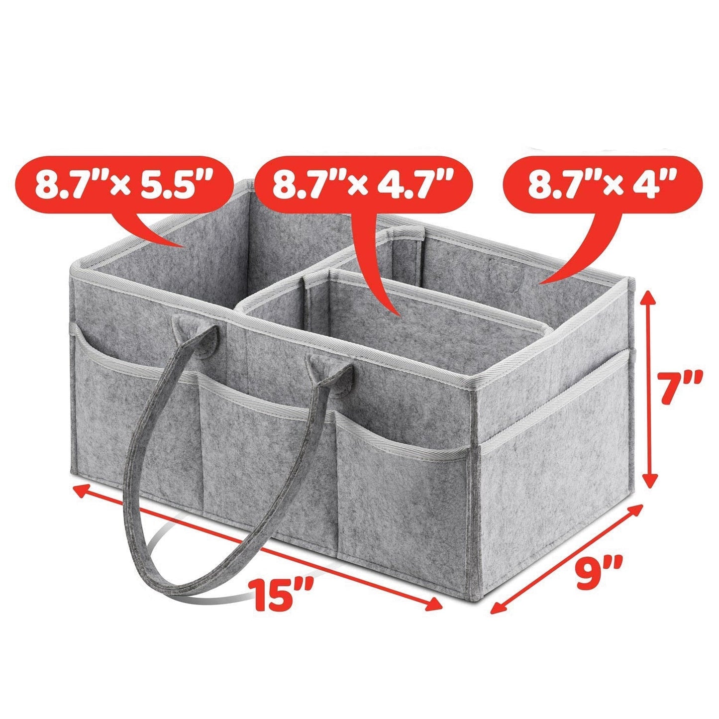 Baby Diaper Caddy Organizer Portable Holder Bag Nursery Storage