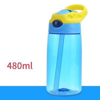 480ML Kids Water Cup Safe Baby Feeding Cup with Straw