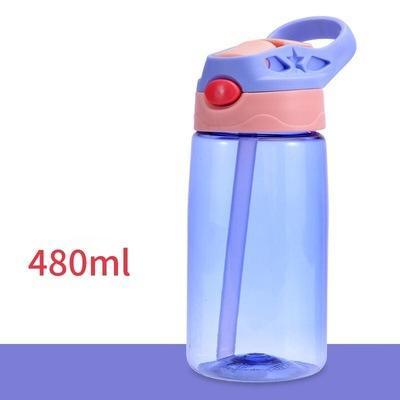 480ML Kids Water Cup Safe Baby Feeding Cup with Straw