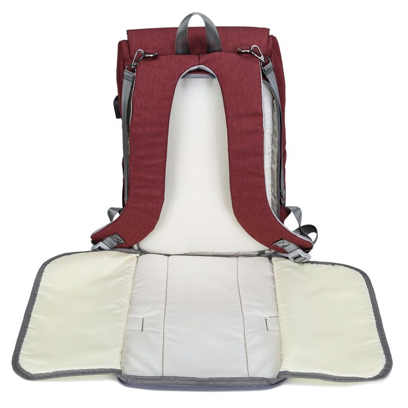 Large Baby Diaper Bag USB Interface Maternity Travel Backpack