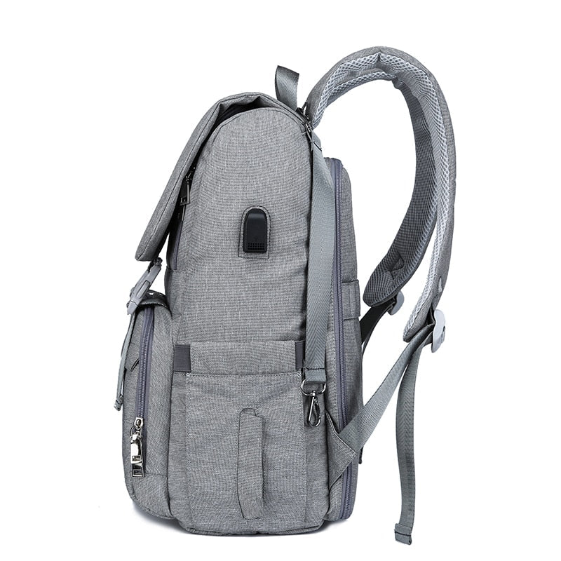 Large Baby Diaper Bag USB Interface Maternity Travel Backpack