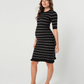 Louie Striped Knit Maternity & Nursing Dress