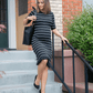 Louie Striped Knit Maternity & Nursing Dress