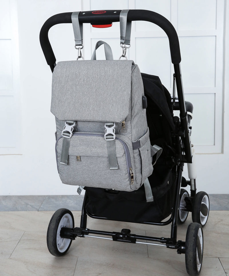 Large Baby Diaper Bag USB Interface Maternity Travel Backpack