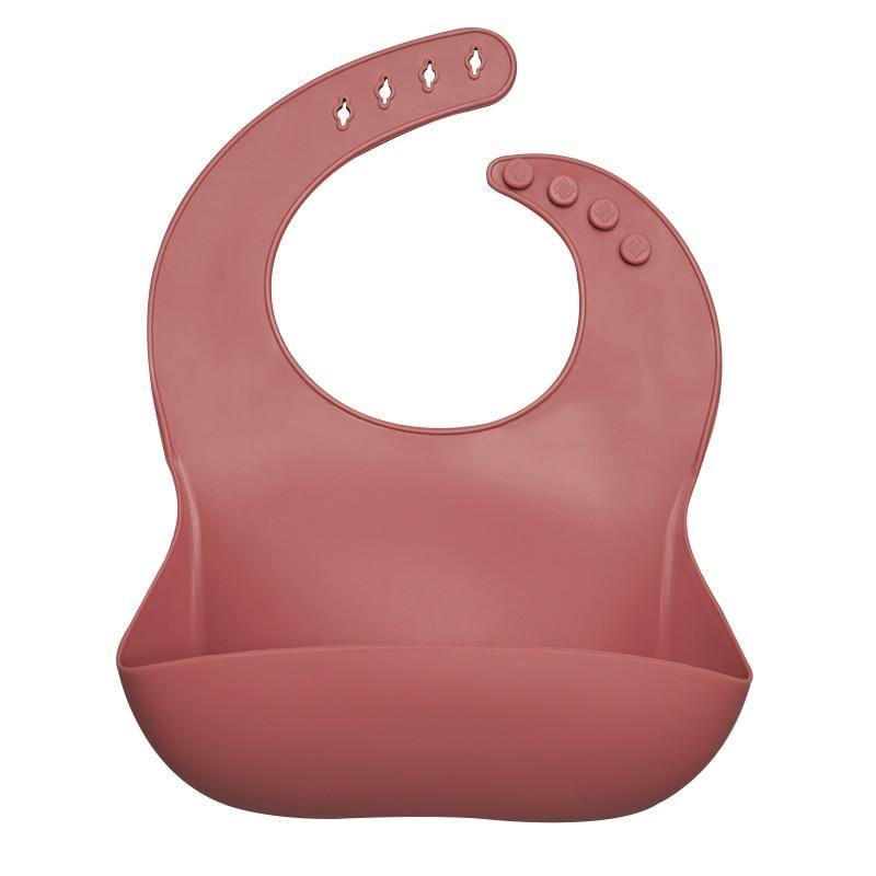 Newborn Solid Silicone Baby Feeding Bib Burp Cloth Fashionable