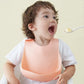 Newborn Solid Silicone Baby Feeding Bib Burp Cloth Fashionable