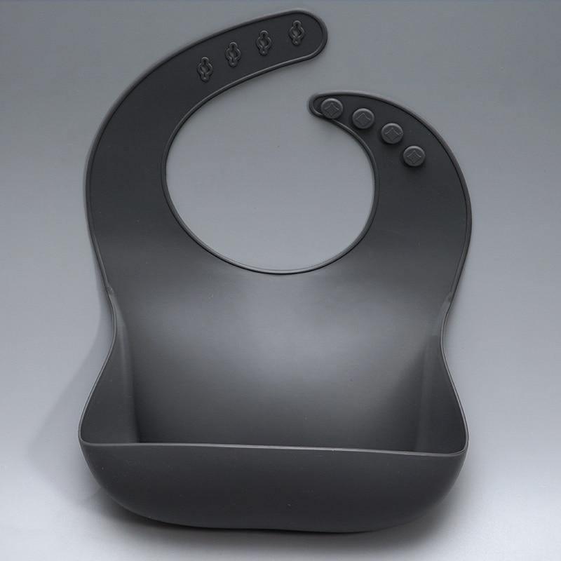 Newborn Solid Silicone Baby Feeding Bib Burp Cloth Fashionable