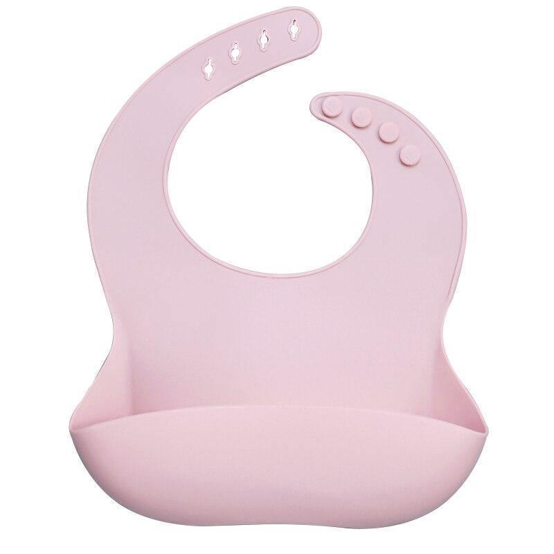 Newborn Solid Silicone Baby Feeding Bib Burp Cloth Fashionable