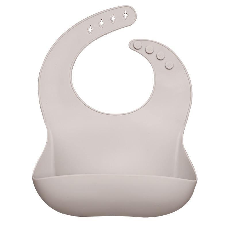 Newborn Solid Silicone Baby Feeding Bib Burp Cloth Fashionable