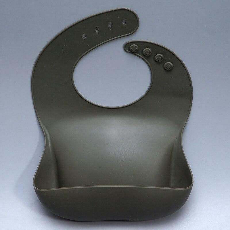 Newborn Solid Silicone Baby Feeding Bib Burp Cloth Fashionable