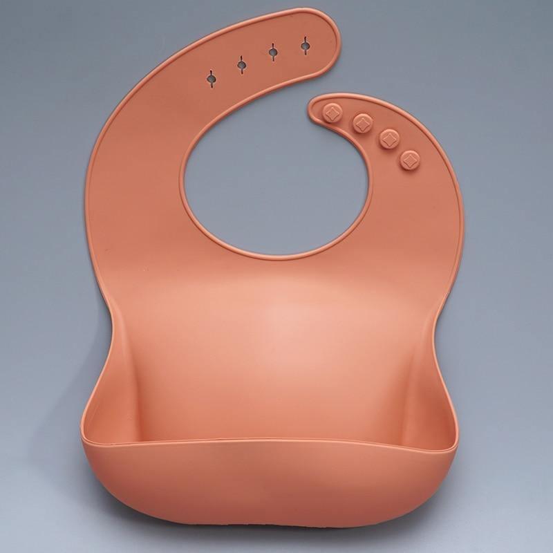Newborn Solid Silicone Baby Feeding Bib Burp Cloth Fashionable