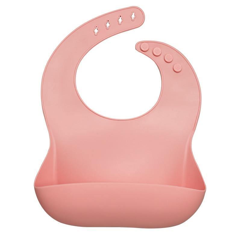 Newborn Solid Silicone Baby Feeding Bib Burp Cloth Fashionable