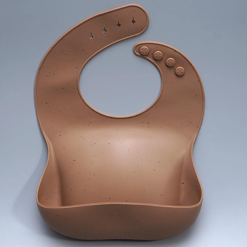Newborn Solid Silicone Baby Feeding Bib Burp Cloth Fashionable