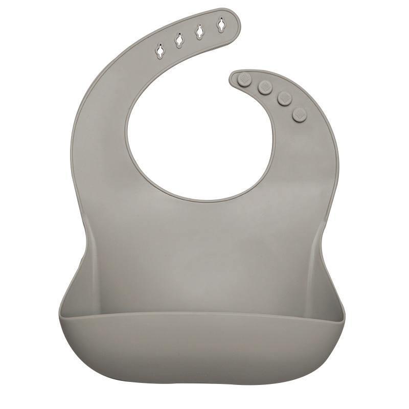 Newborn Solid Silicone Baby Feeding Bib Burp Cloth Fashionable