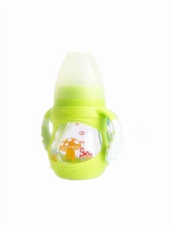 Infant Silicone Glass Feeding Bottle Baby Drink Water Feeding Bottle
