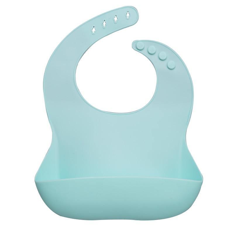 Newborn Solid Silicone Baby Feeding Bib Burp Cloth Fashionable