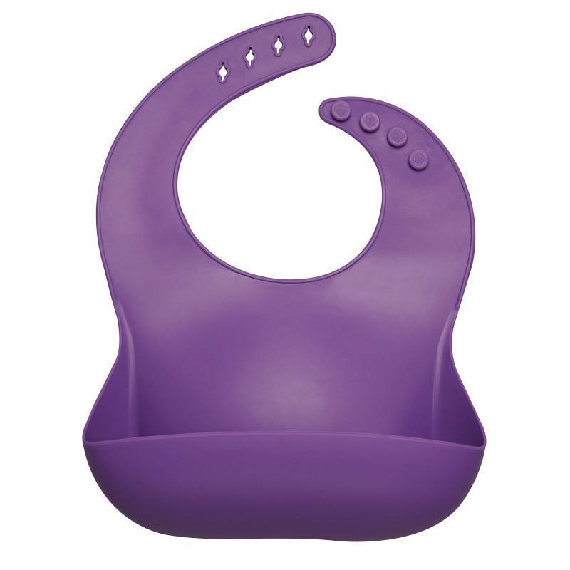 Newborn Solid Silicone Baby Feeding Bib Burp Cloth Fashionable