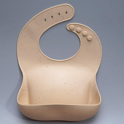 Newborn Solid Silicone Baby Feeding Bib Burp Cloth Fashionable