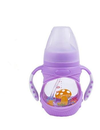 Infant Silicone Glass Feeding Bottle Baby Drink Water Feeding Bottle