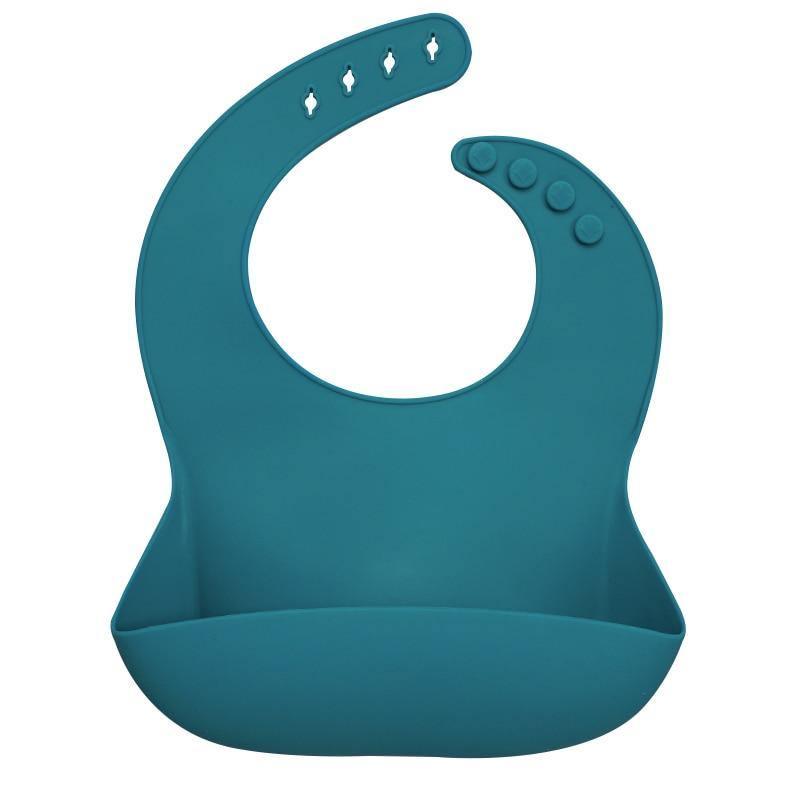Newborn Solid Silicone Baby Feeding Bib Burp Cloth Fashionable