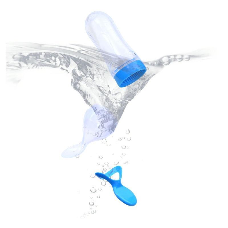 Baby Feeding Bottle with Squeeze Spoon Training Feeder for Infants