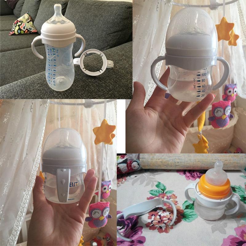 White Bottle Grip Handle for Natural Wide Mouth Baby Bottles