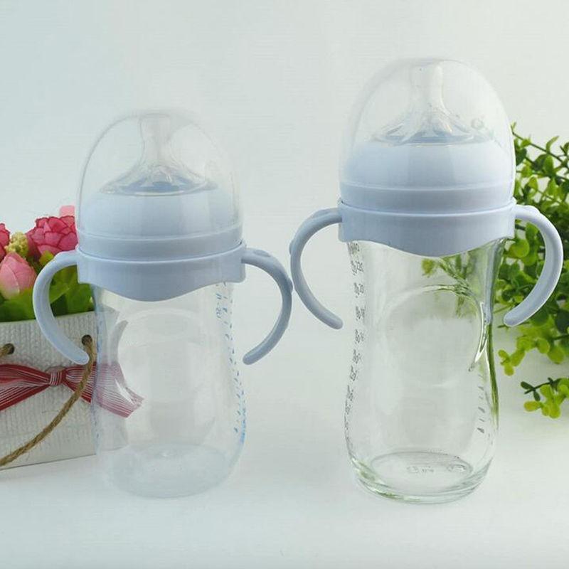 White Bottle Grip Handle for Natural Wide Mouth Baby Bottles