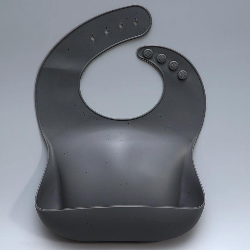 Newborn Solid Silicone Baby Feeding Bib Burp Cloth Fashionable