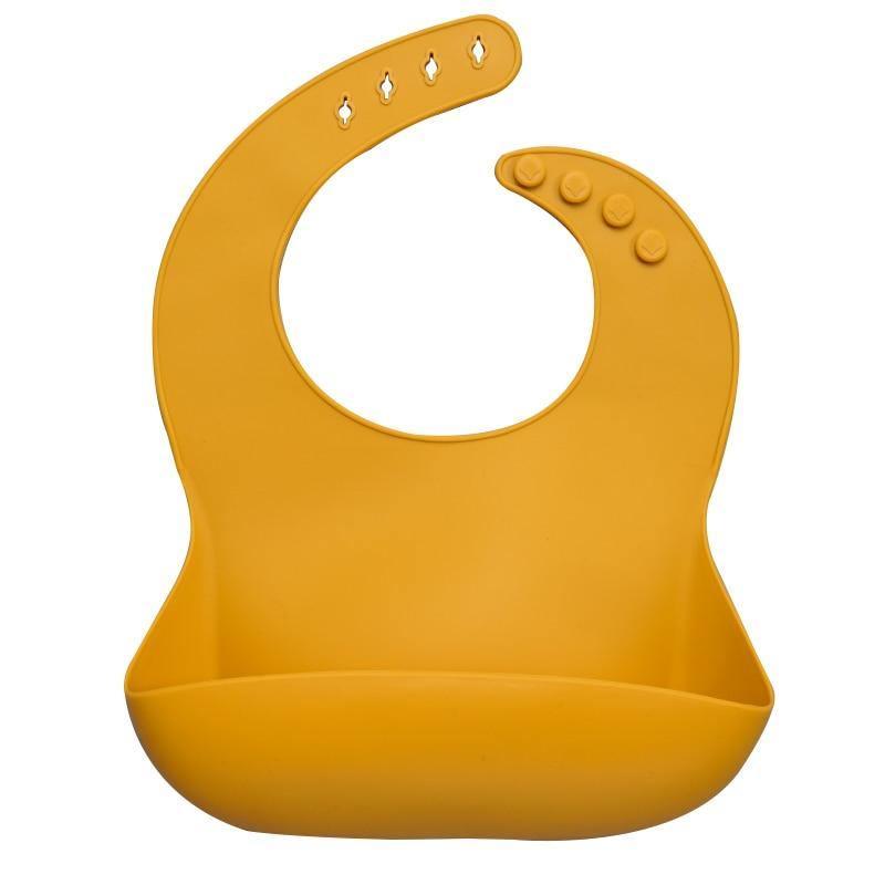 Newborn Solid Silicone Baby Feeding Bib Burp Cloth Fashionable