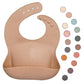 Newborn Solid Silicone Baby Feeding Bib Burp Cloth Fashionable