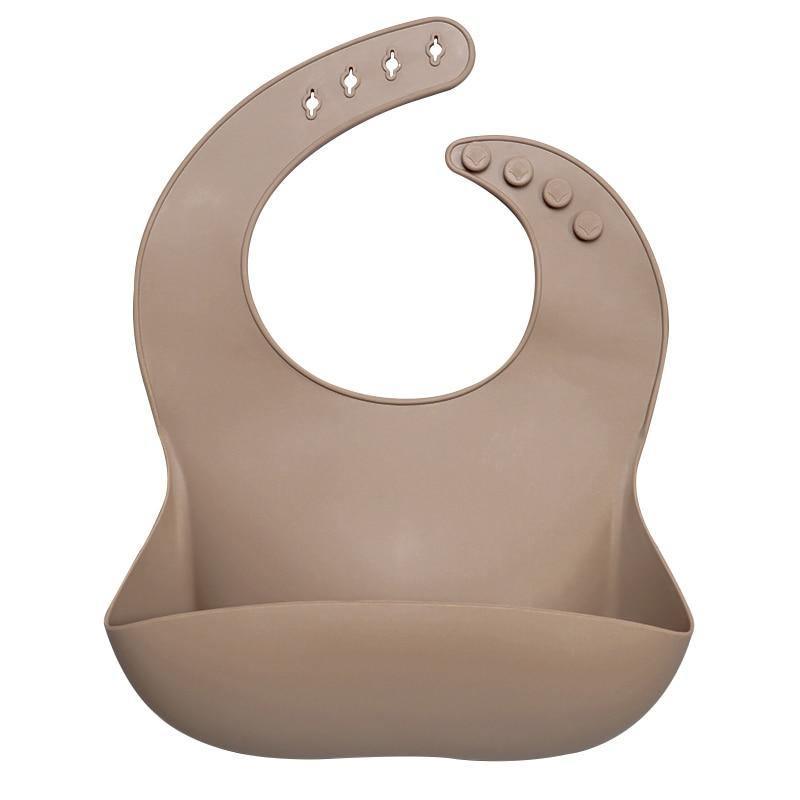 Newborn Solid Silicone Baby Feeding Bib Burp Cloth Fashionable