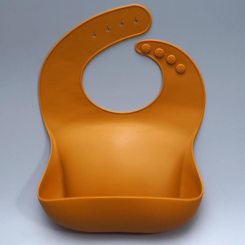 Newborn Solid Silicone Baby Feeding Bib Burp Cloth Fashionable
