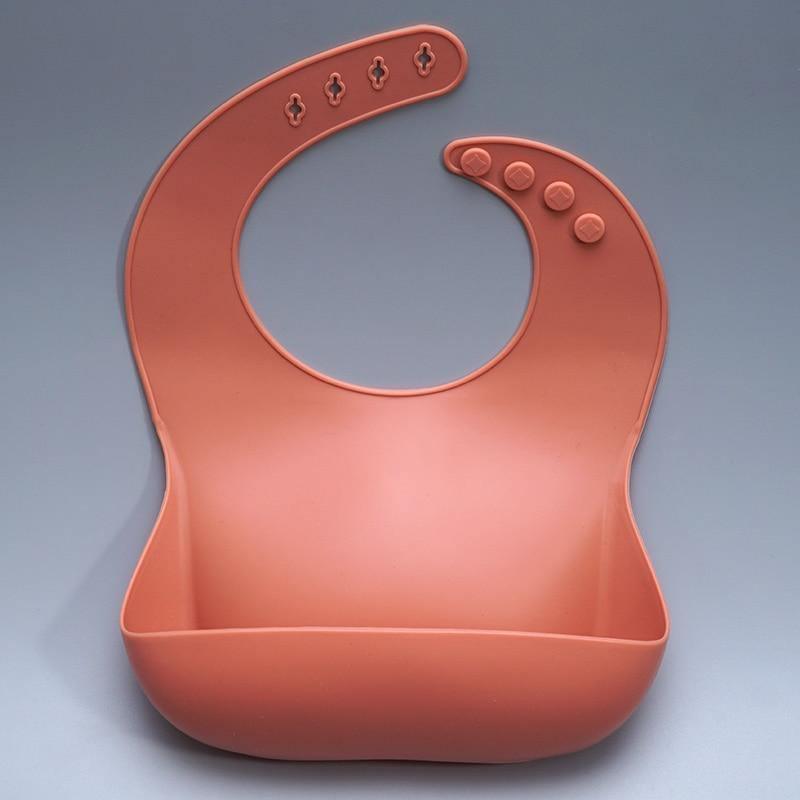 Newborn Solid Silicone Baby Feeding Bib Burp Cloth Fashionable