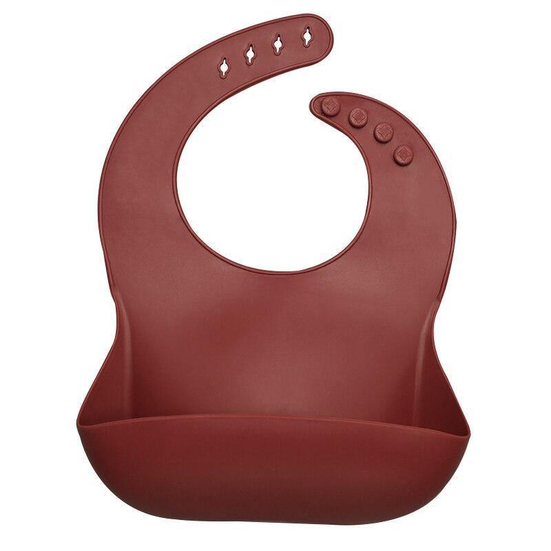 Newborn Solid Silicone Baby Feeding Bib Burp Cloth Fashionable