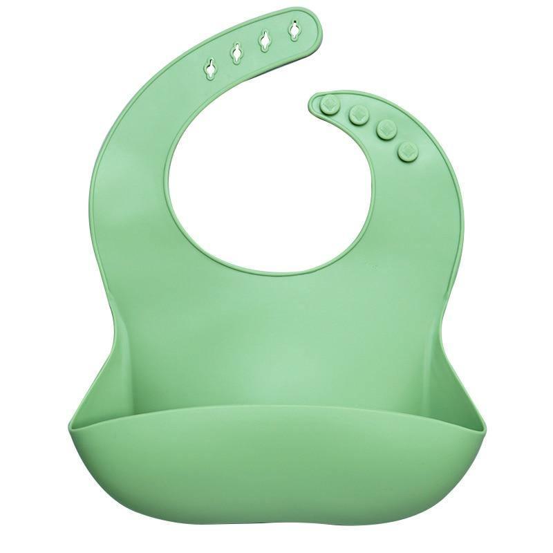 Newborn Solid Silicone Baby Feeding Bib Burp Cloth Fashionable