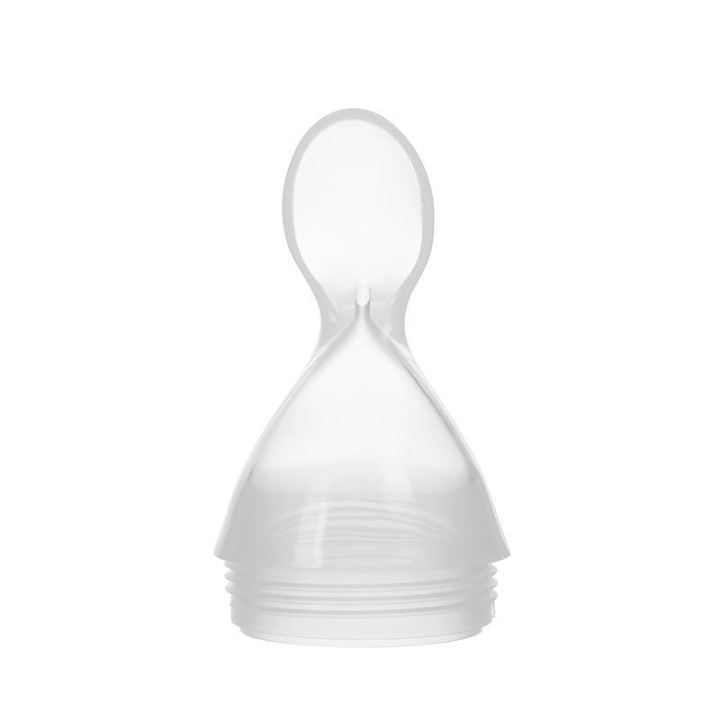 Baby Feeding Bottle with Squeeze Spoon Training Feeder for Infants