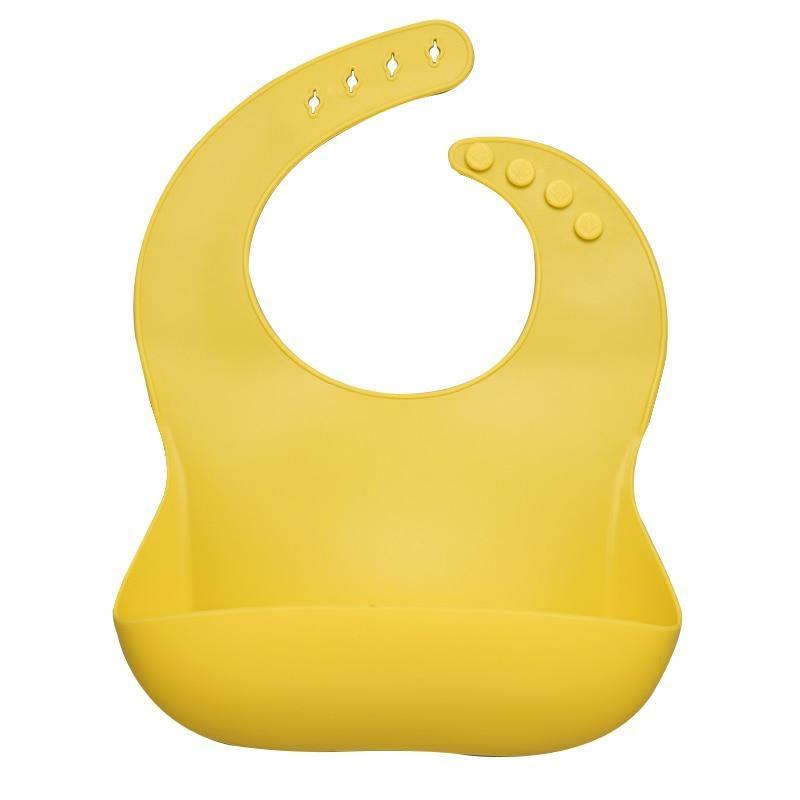 Newborn Solid Silicone Baby Feeding Bib Burp Cloth Fashionable