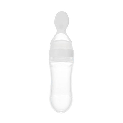 Baby Feeding Bottle with Squeeze Spoon Training Feeder for Infants