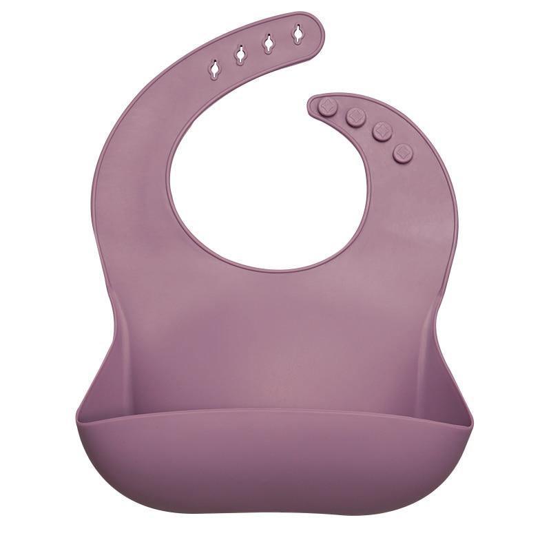 Newborn Solid Silicone Baby Feeding Bib Burp Cloth Fashionable