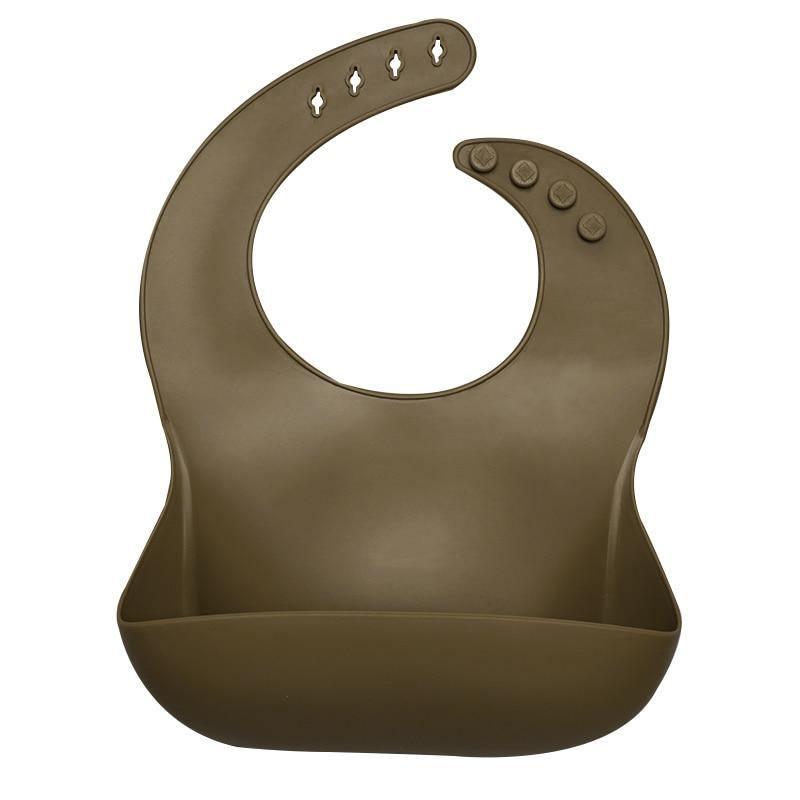 Newborn Solid Silicone Baby Feeding Bib Burp Cloth Fashionable