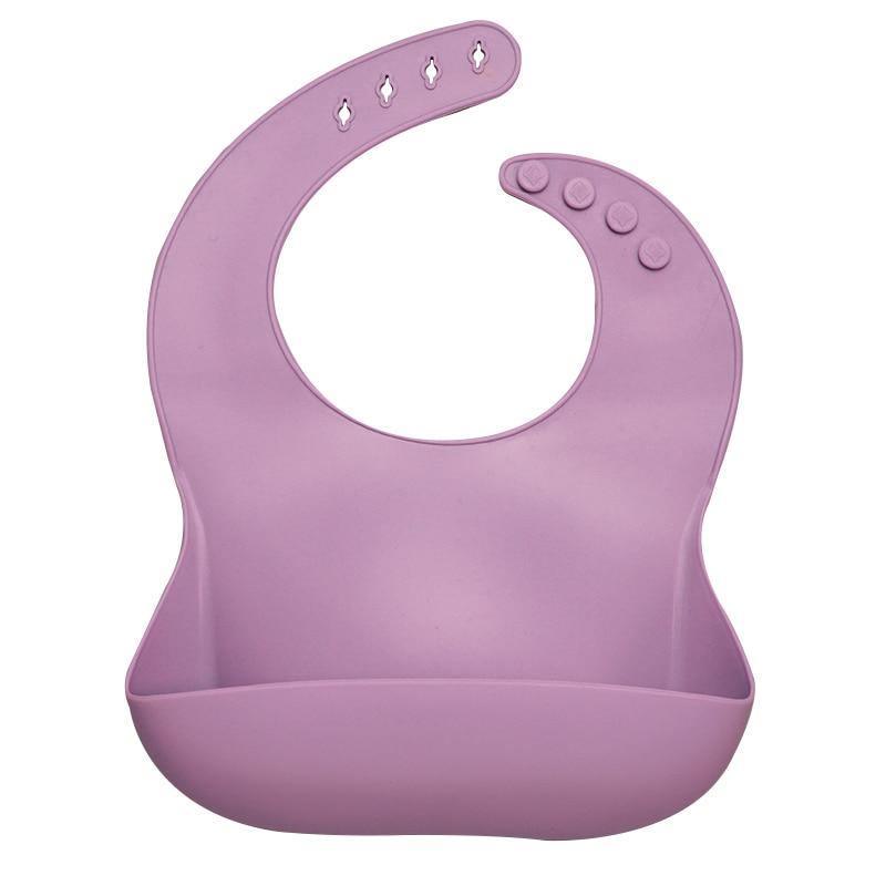 Newborn Solid Silicone Baby Feeding Bib Burp Cloth Fashionable