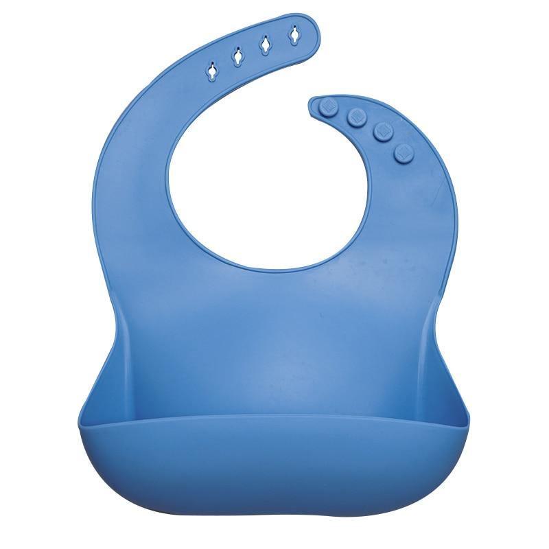 Newborn Solid Silicone Baby Feeding Bib Burp Cloth Fashionable