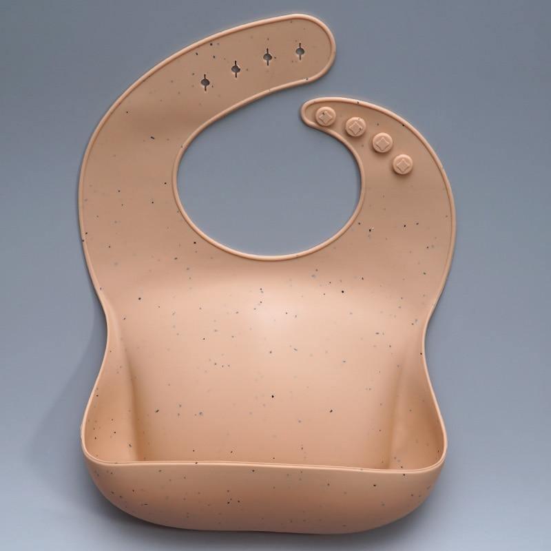 Newborn Solid Silicone Baby Feeding Bib Burp Cloth Fashionable