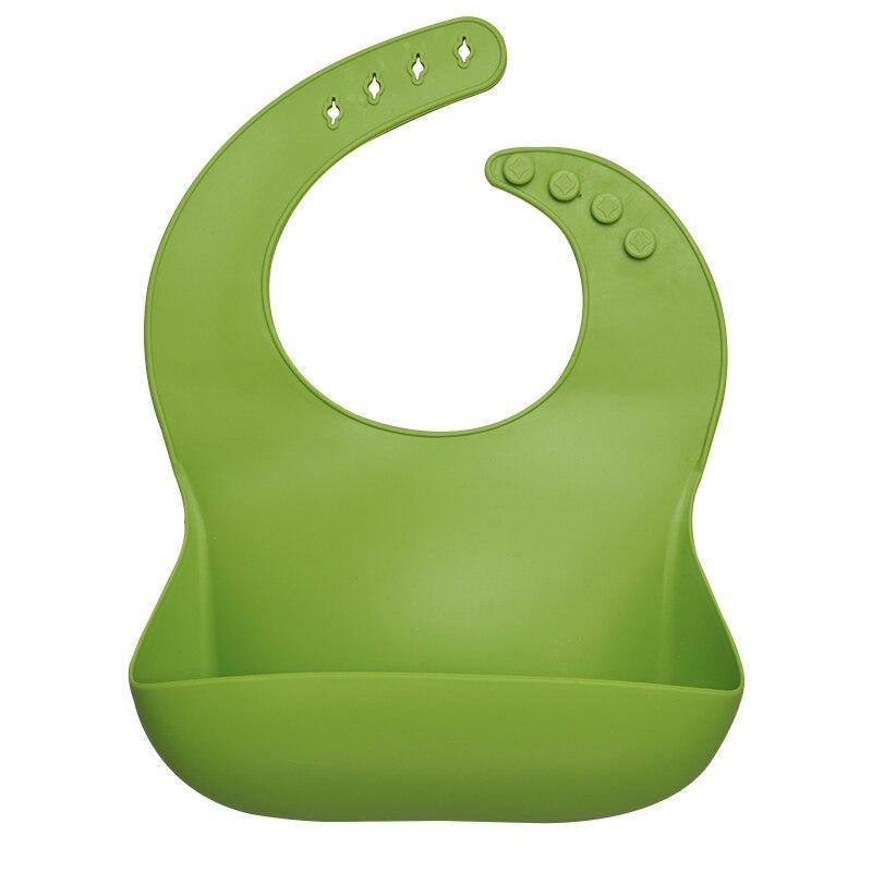 Newborn Solid Silicone Baby Feeding Bib Burp Cloth Fashionable