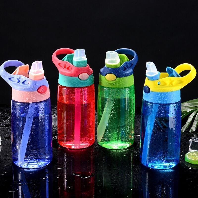 480ML Kids Water Cup Safe Baby Feeding Cup with Straw