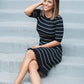 Louie Striped Knit Maternity & Nursing Dress
