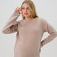 Button-Shoulder Maternity & Nursing Sweater w/Thumbhole Feature